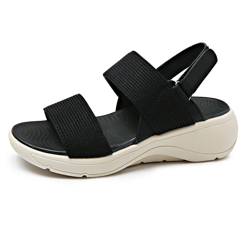 Breakj Breakj Elastic Sports Wind Thick-Soled Beach Sandals Women's New Thick-Soled Sandals Light, Anti-Slip Comfortable Large-Size Sandals