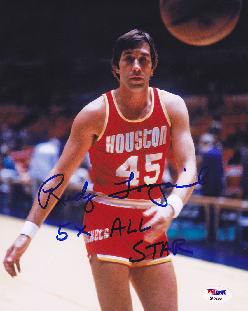 Rudy Tomjanovich SIGNED 8x10 Photo Poster painting + 5 x All Star Rockets AUTOGRAPHED PSA/DNA