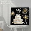 Cake DIY Pearl Art Diamond Painting Kit for Adults Home Decor 25x25cm With Frame