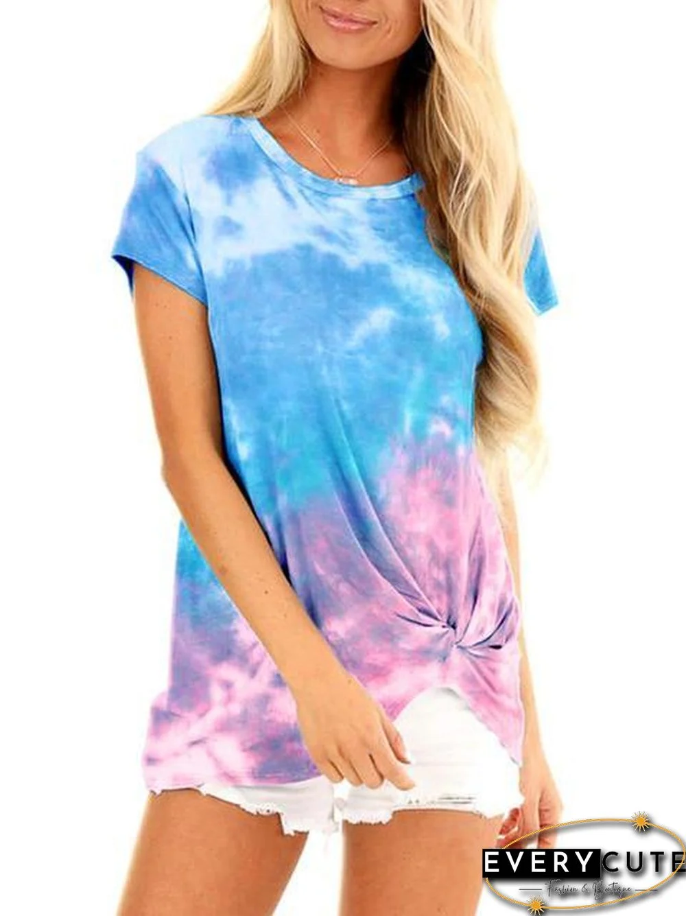 Tie-Dye Round Neck T-Shirt