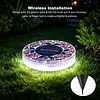 4Pcs LED Mosaic Solar Disk Light Solar-Powered Decorative Driveway Lamps Auto On/Off Ground Mosaic Disk Lamp for Outdoor Walkway Patio & Lawn