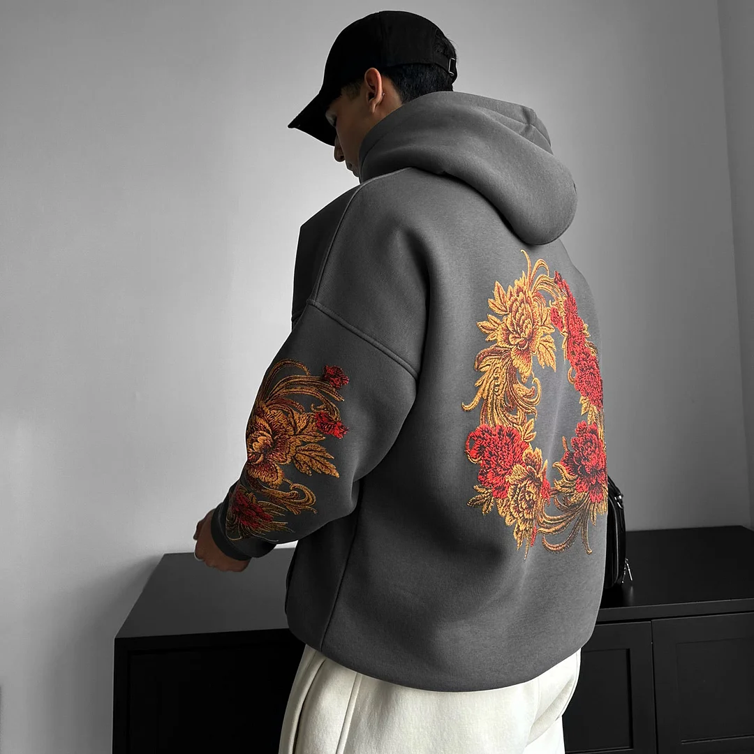 Oversized Chrysanthemum Hoodie