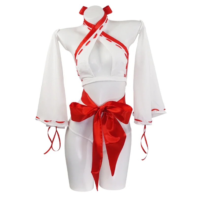 Billionm OJBK Japanese Witch Uniform Sexy Strappy Bikini Lingerie Set Girl Anime Maid Cosplay Costumes Red Kimono Apparel Women Cute Suit