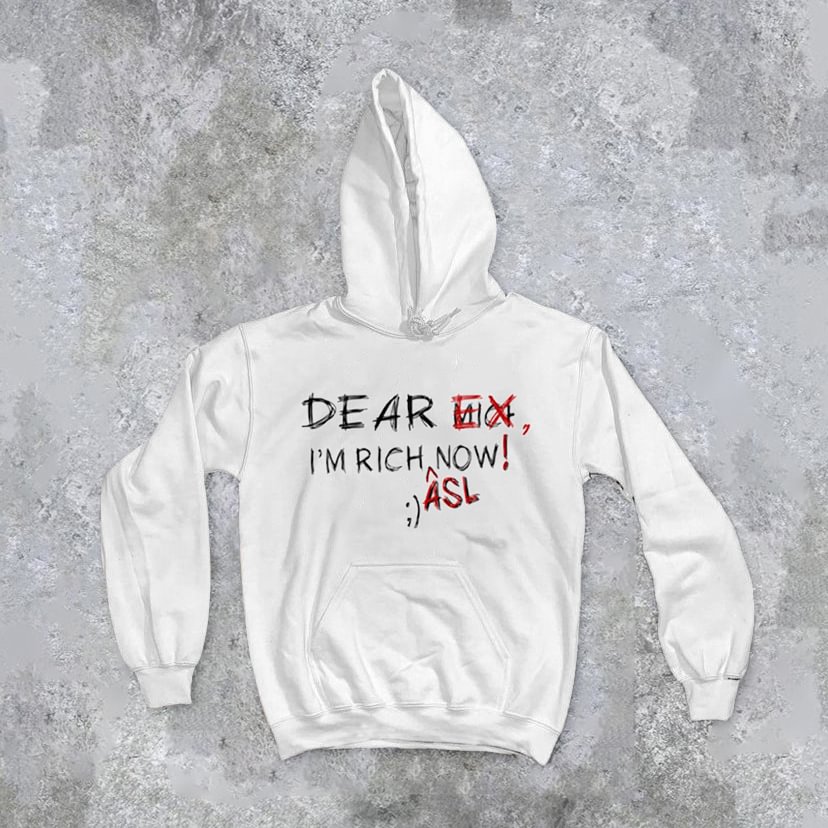 Fashion printed long-sleeved hoodie