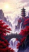 Luxury AB Velvet Diamond Painting Kit - Landscape