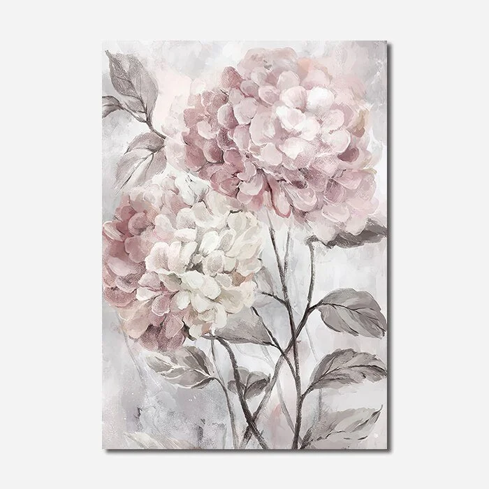 Watercolor Pink Flowers Poster Wall Art Canvas Painting Modern Home Decor Nordic Print Wall Pictures for Living Room Decoration