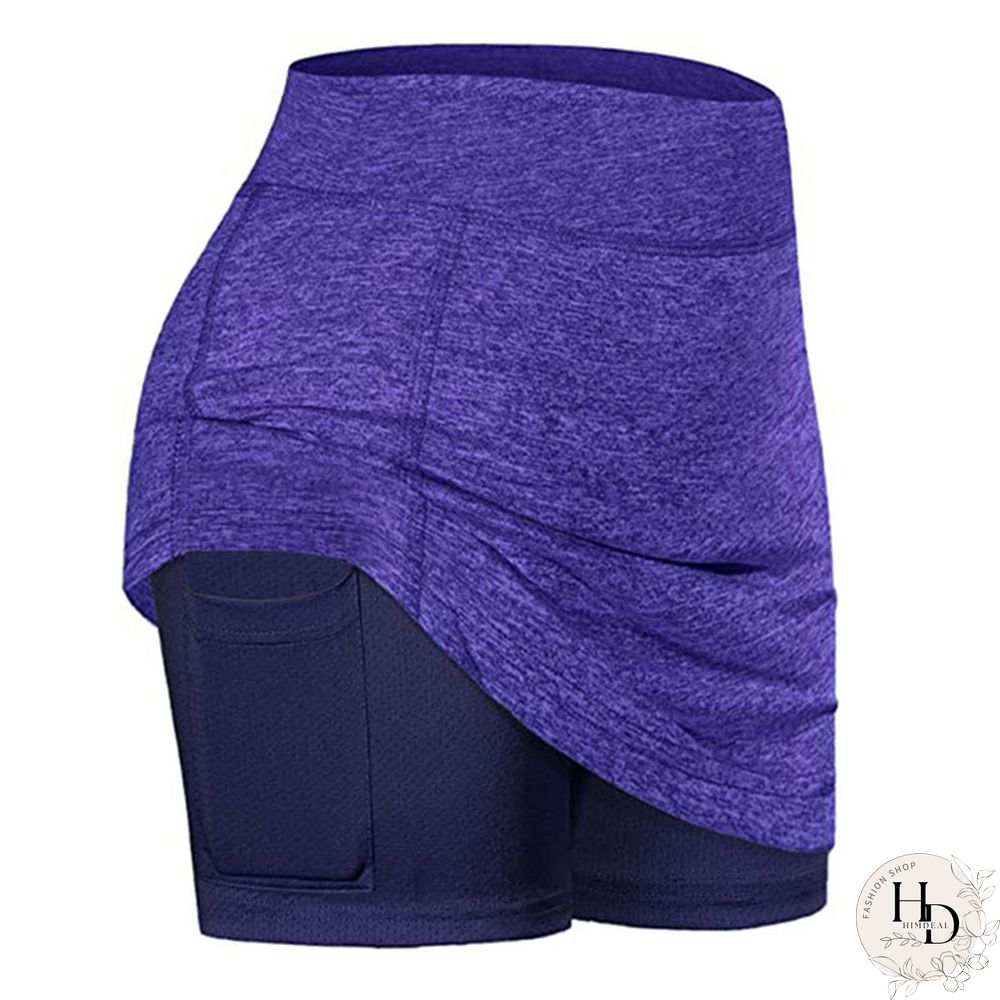 Womens Summer Athletic Tennis Skirt Golf Inner Shorts Elastic Sports Running Skort