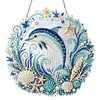 Dolphin DIY Rhinestone Diamond Painting Pendant 25x25cm Double Sided