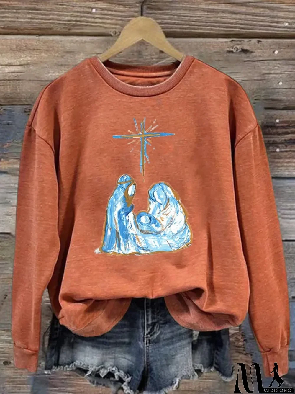 MidiSono - Faith Women's Casual Printed Sweatshirt