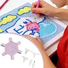 3D Printed Hexagonal Diamond Painting Pen with 5 Replacement Tips Diamond Painting Art Drill Bead Dot Pen Kit for Adults Beginners (Light Purple)