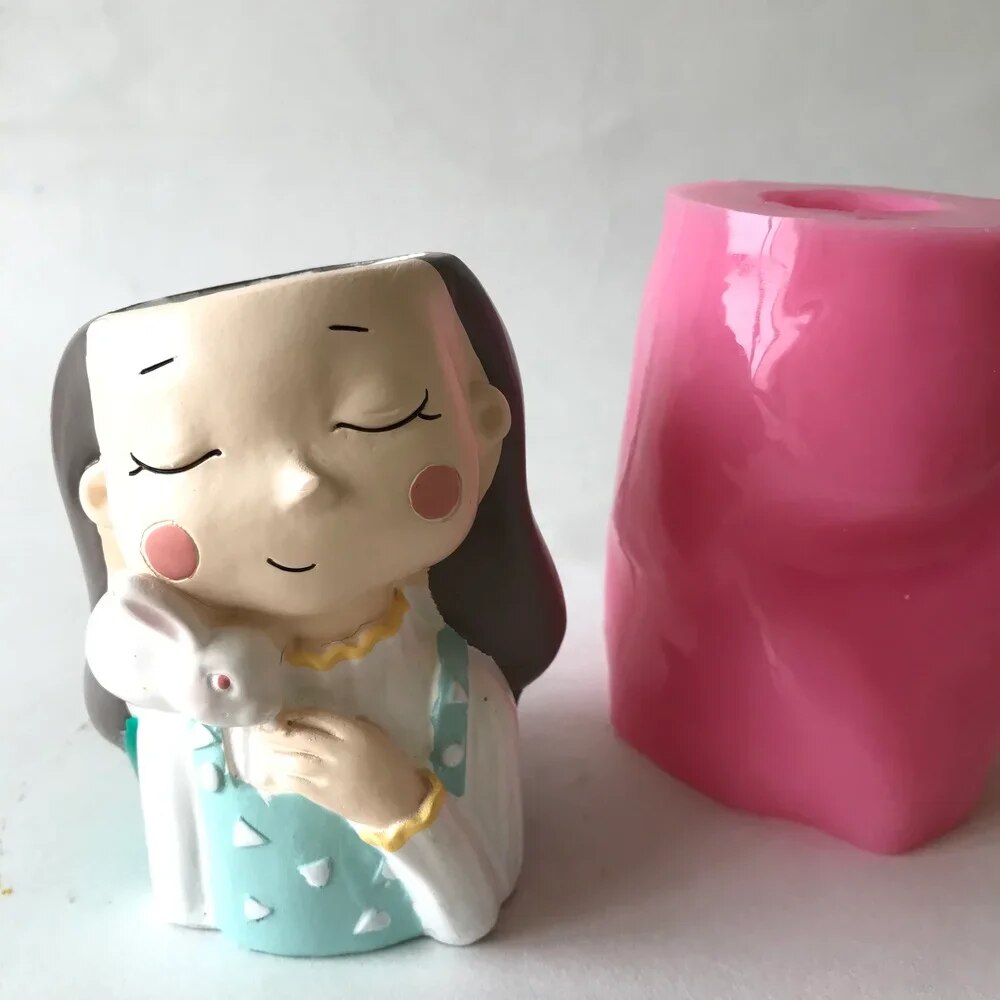 DIY Handmade Fondant Cake Decoration, Resin Plaster, Candle Holder, Flower Pot, Silicone Molds, Accessories