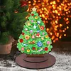 Wooden Desktop Diamond Art Kits Xmas Tree Diamond Painting Desktop Ornaments Kit