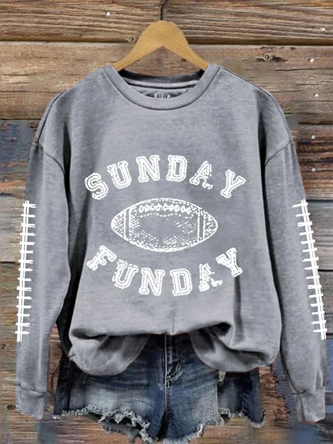 Women's Sunday Funday Football Lover Casual Sweatshirt socialshop