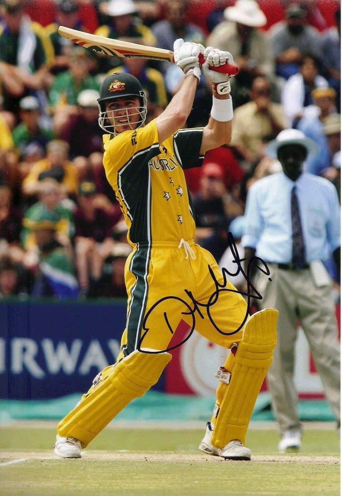 Damien Martyn Signed 12X8 Photo Poster painting Cricket Australia AFTAL COA (2627)