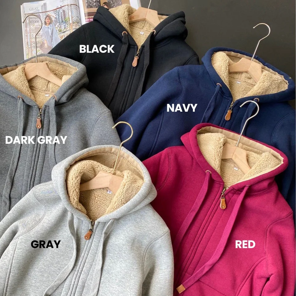 Women's Thick Coat Sweater Sherpa Hoodie Jacket