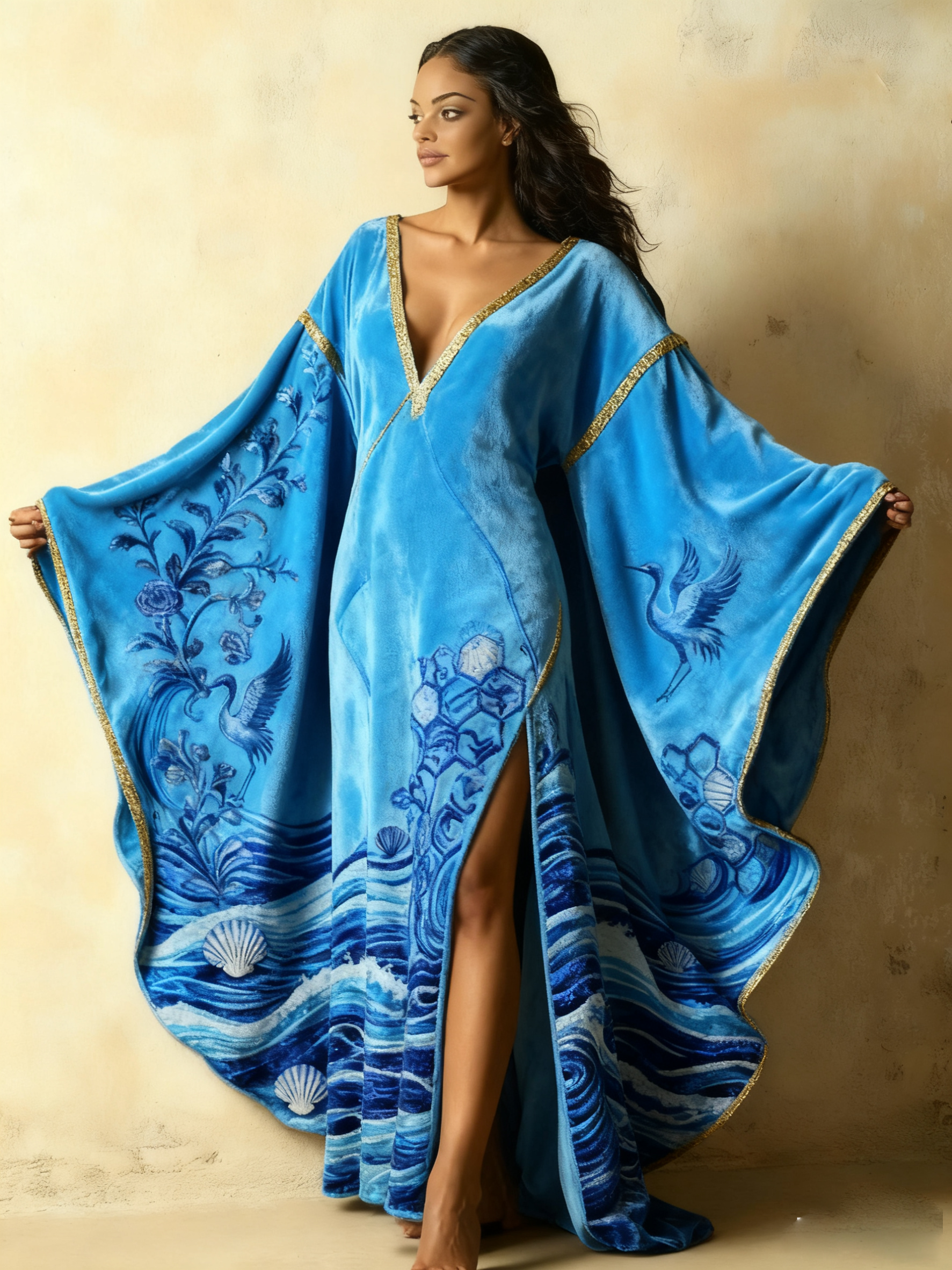 Women's Grace Velvet Kaftan Dress