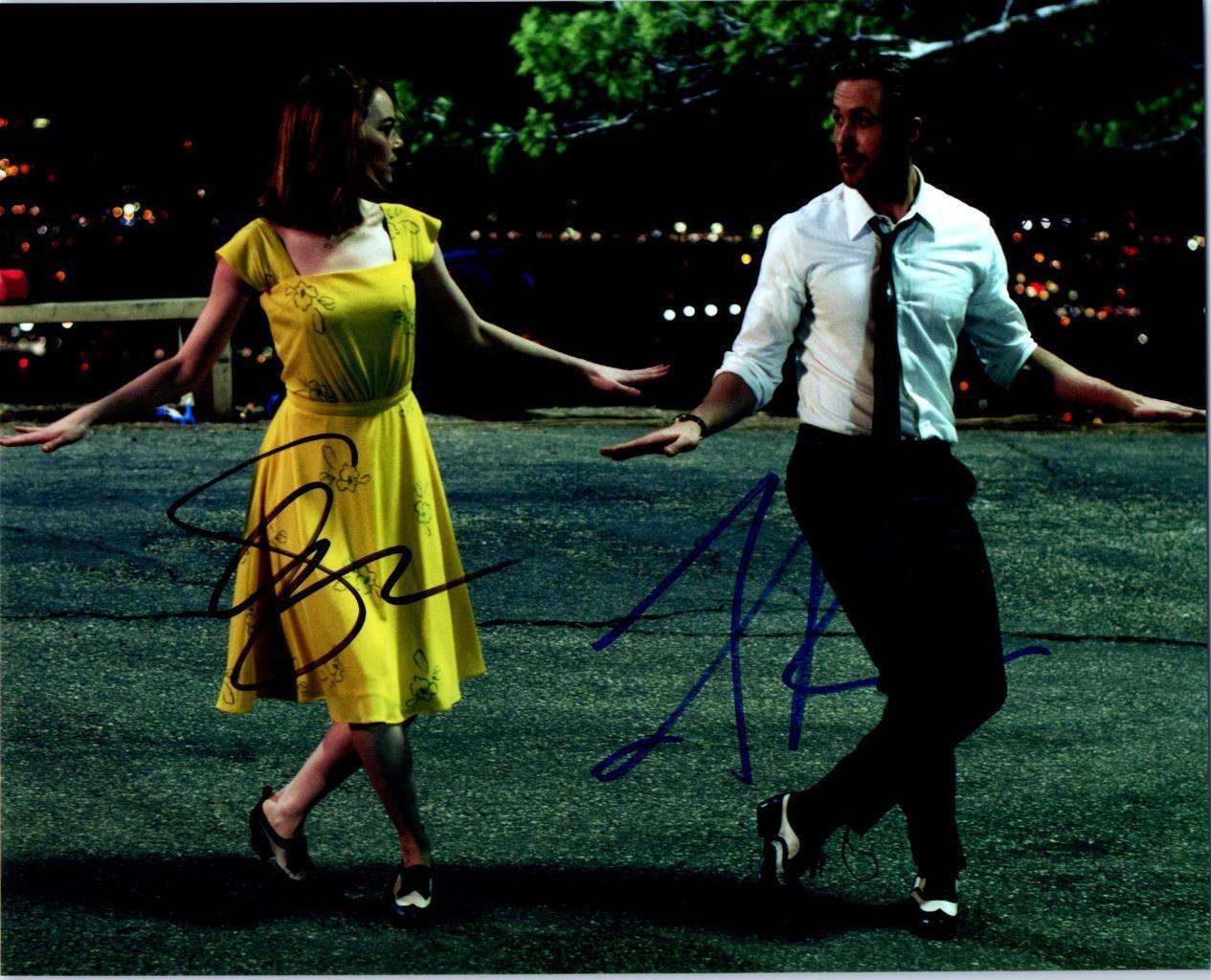 Ryan Gosling Emma Stone 8x10 Signed Autographed Photo Poster painting Picture with COA