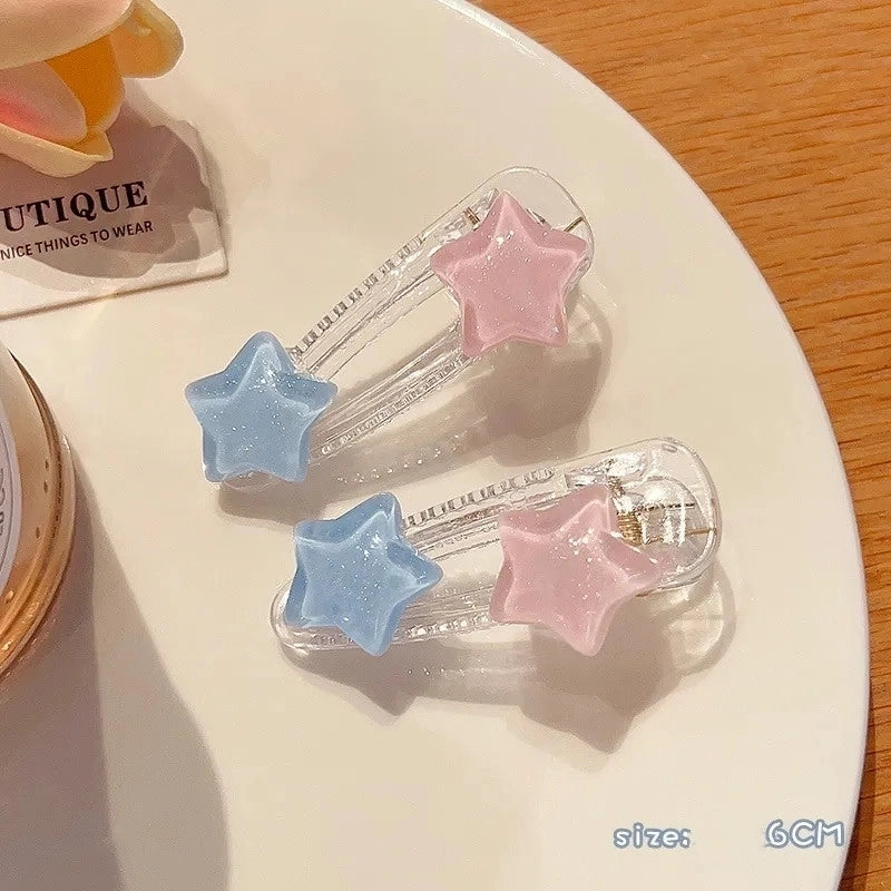 Women’s Cute Clouds Star Plastic Hair Clip