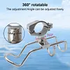 Stainless Steel Rail Mounted Clamp on Rod Holder Double Wire Fishing Rod Holder