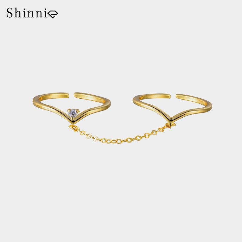 Double Ring Chain Ring