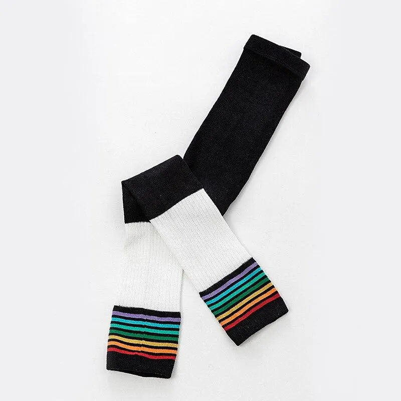 Winter Girls Tights Stockings For Kids Autumn Warm Thick Knitted Pants Children Knitted Candy Color Long Leggings Pantyhose 1-9Y