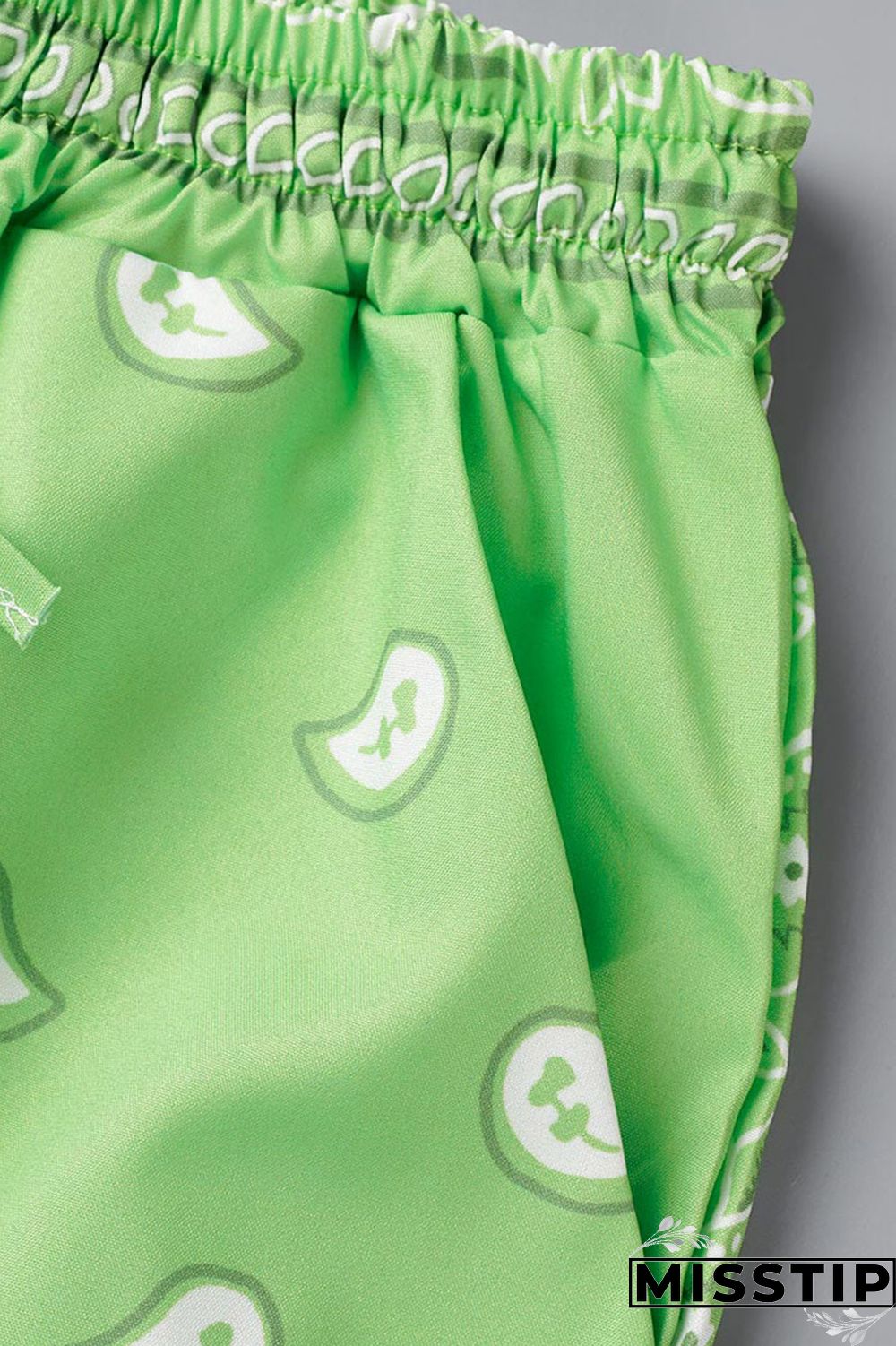 Fluorescent Green Casual Sportswear Print Patchwork Zipper Collar Long Sleeve Two Pieces