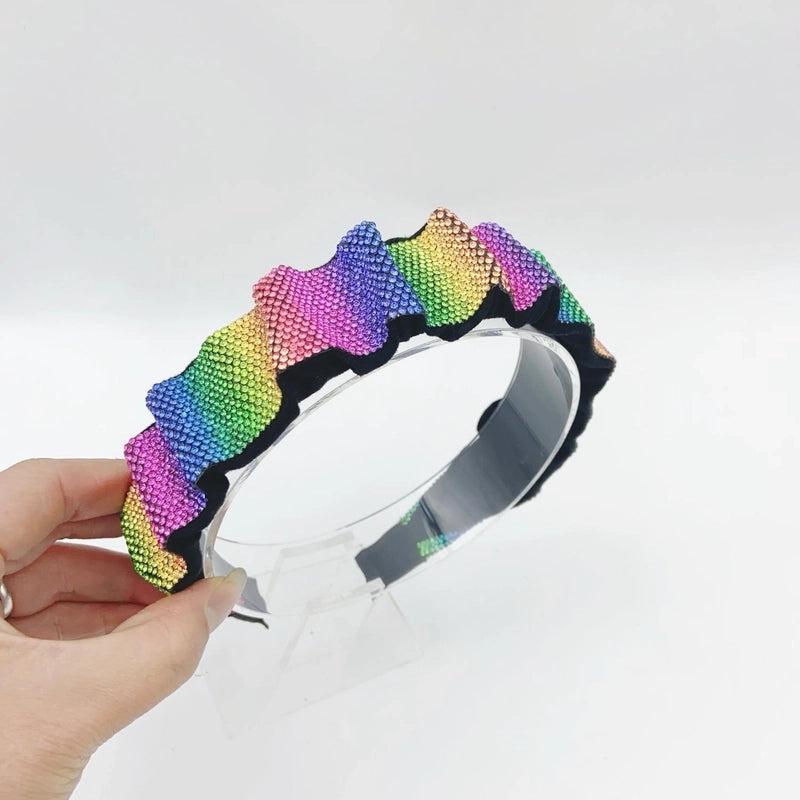 Retro Geometric Rhinestone Hair Band 1 Piece