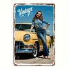 Pin Up Girl Car - Vintage Metal Signs(8*12Inch/12*16Inch) - Vehicle