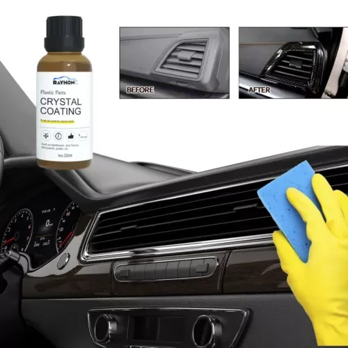 Dronehint 30ml Car Plastics Parts Restorer Cleaner Crystal Coating Liquid Polish + Sponge (For: Acura) Parts