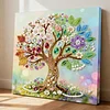 DIY Pearl Painting Four Seasons Tree for Home Decor with Frame(25x25cm)