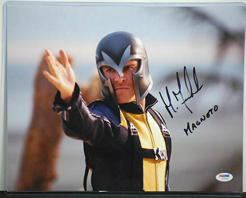 Michael Fassbender as Magneto in X-Men signed 11x14 Photo Poster painting PSA COA