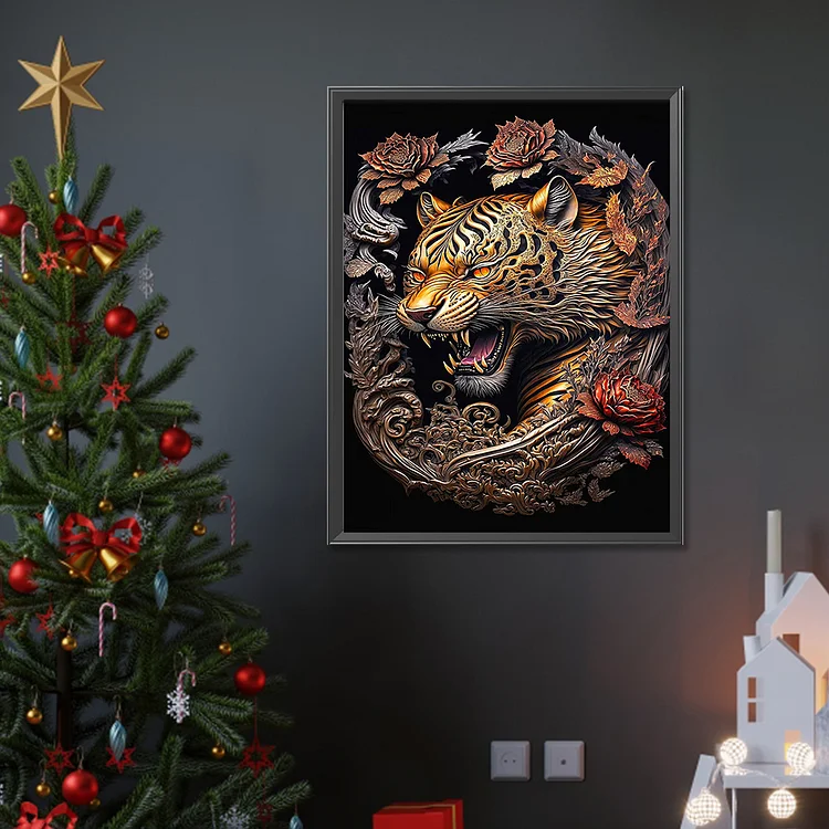 Hot Stamping Tiger - Full Square - Diamond Painting(30*40cm)