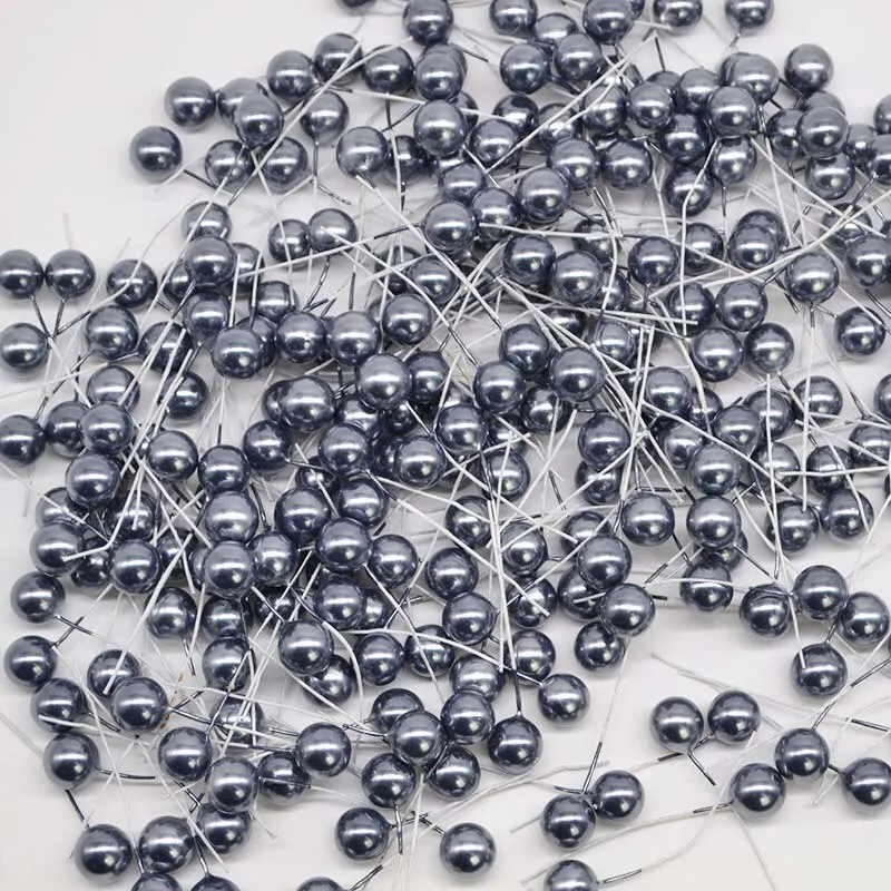50pcs Colorful Pearl Stamens Artificial Flower small berries cherry For DIY Wedding Christmas Cake Box Pearl Wreaths Decoration