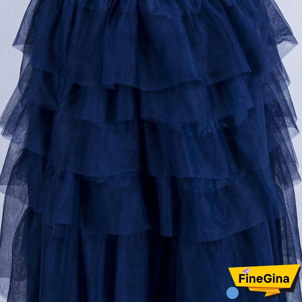 Fashion Summer Women Boho Lace Tiered Ruffle Flower High Waist Beach Long Skirt