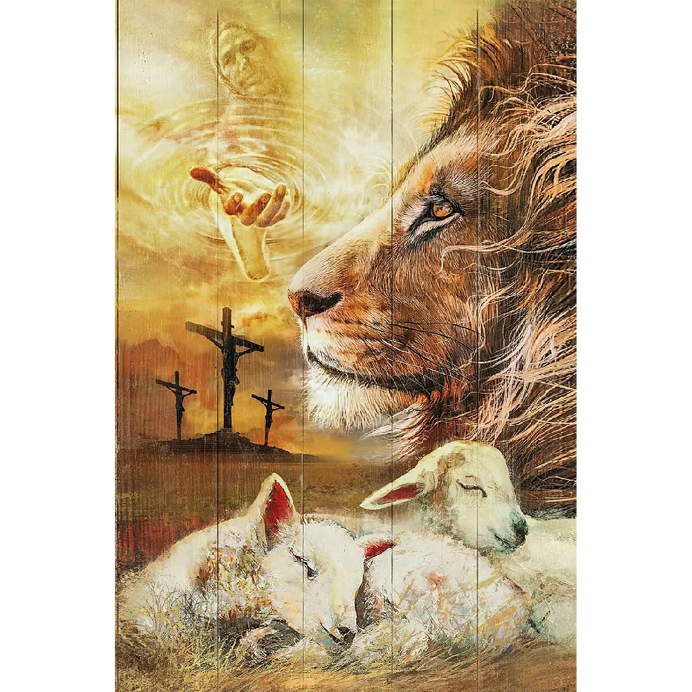 Jesus Lion Diamond Paintings, Icons Cross Stitch