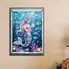 Rosa Meerjungfrauen-DIY, teilweise Diamantperlenmalerei-Kunstsets 30x40 cm, spezielle Perlengem&auml;lde, Bildkunst, Basteln f&uuml;r Erwachsene, Anf&auml;nger, Wand