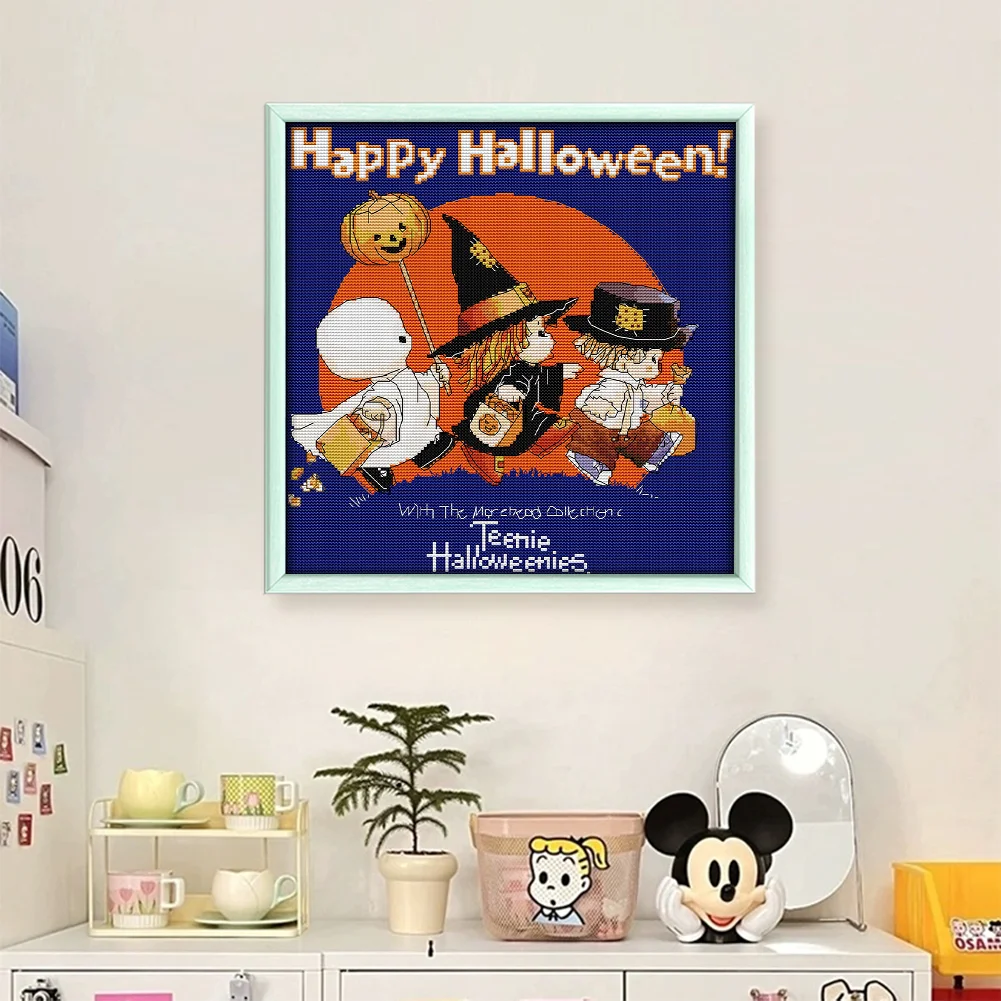 11CT Full Stamped Cross Stitch - Brown Bear Mother Child(Canvas|45*45CM) - Eco-Friendly Cotton Thread