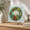 DIY Pre-Framed Xmas Wreath Button Art Canvas Kit