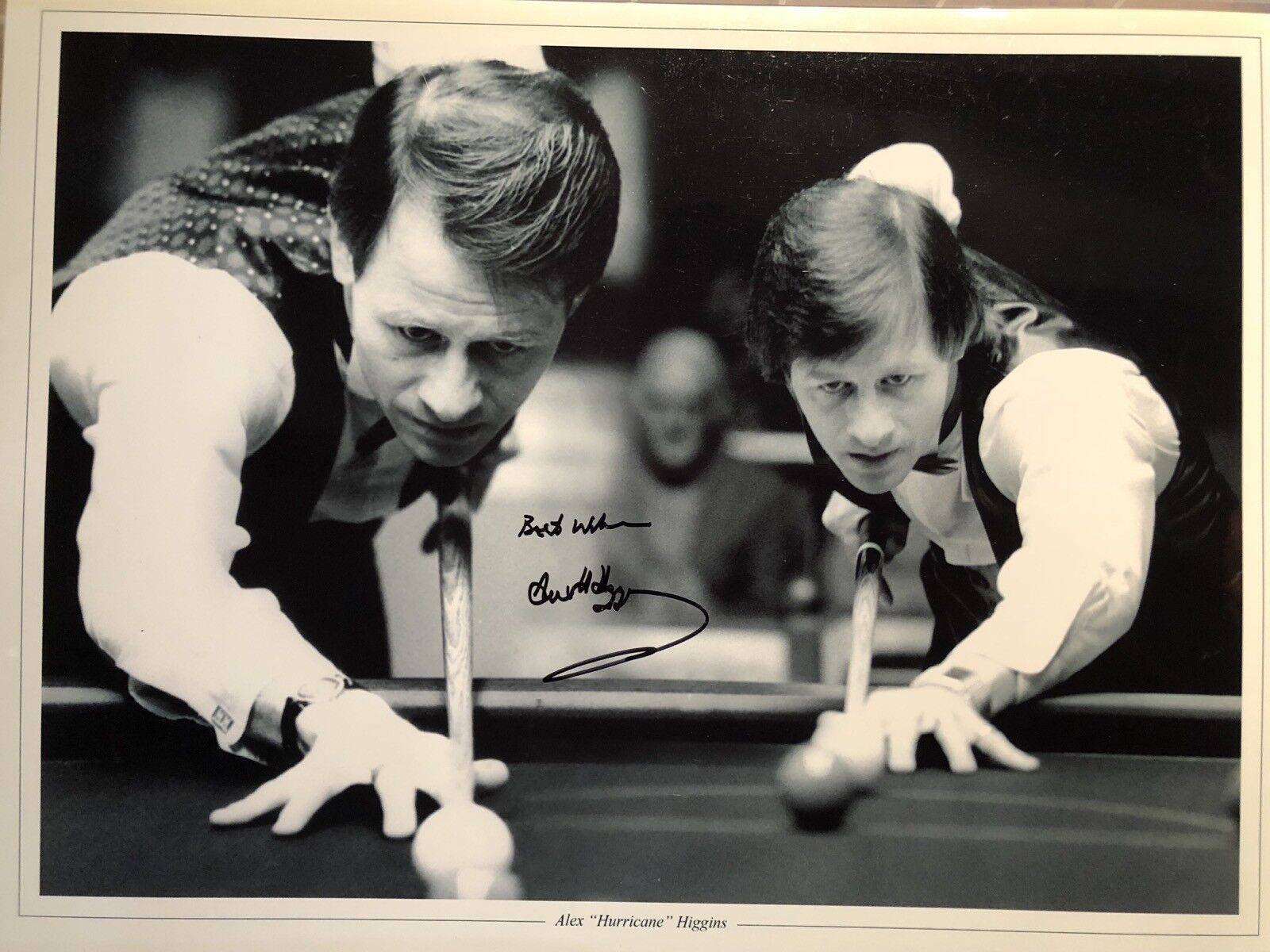 World Snooker Champion Alex Hurricane Higgins signed Photo Poster painting UACC DEALER