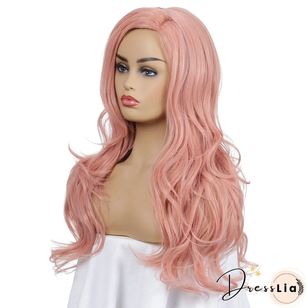 New Fashion Wig Women's Long Curly Hair Headgear Chemical Fiber Wig
