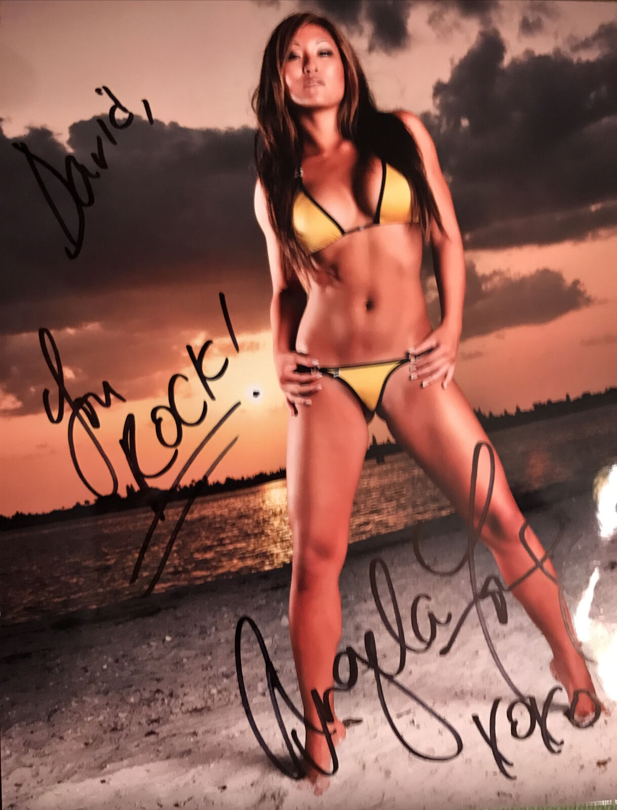 Angela Fong WWE ECW Divas Sexy Hand Signed / Autographed Photo Poster painting w/ Proof