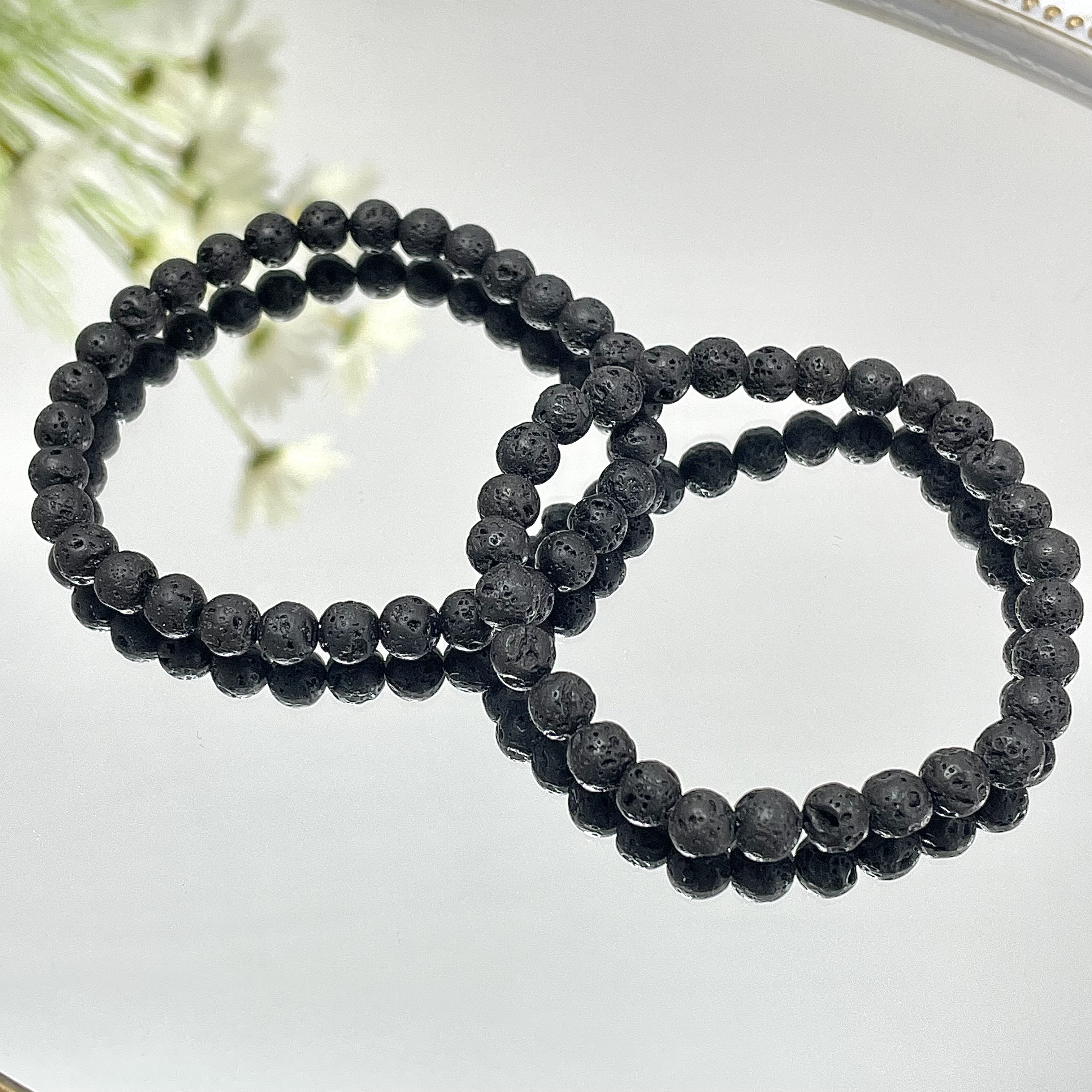 Lava/Volcanic Rock Stone Bracelet 6mm/8mm/12mm