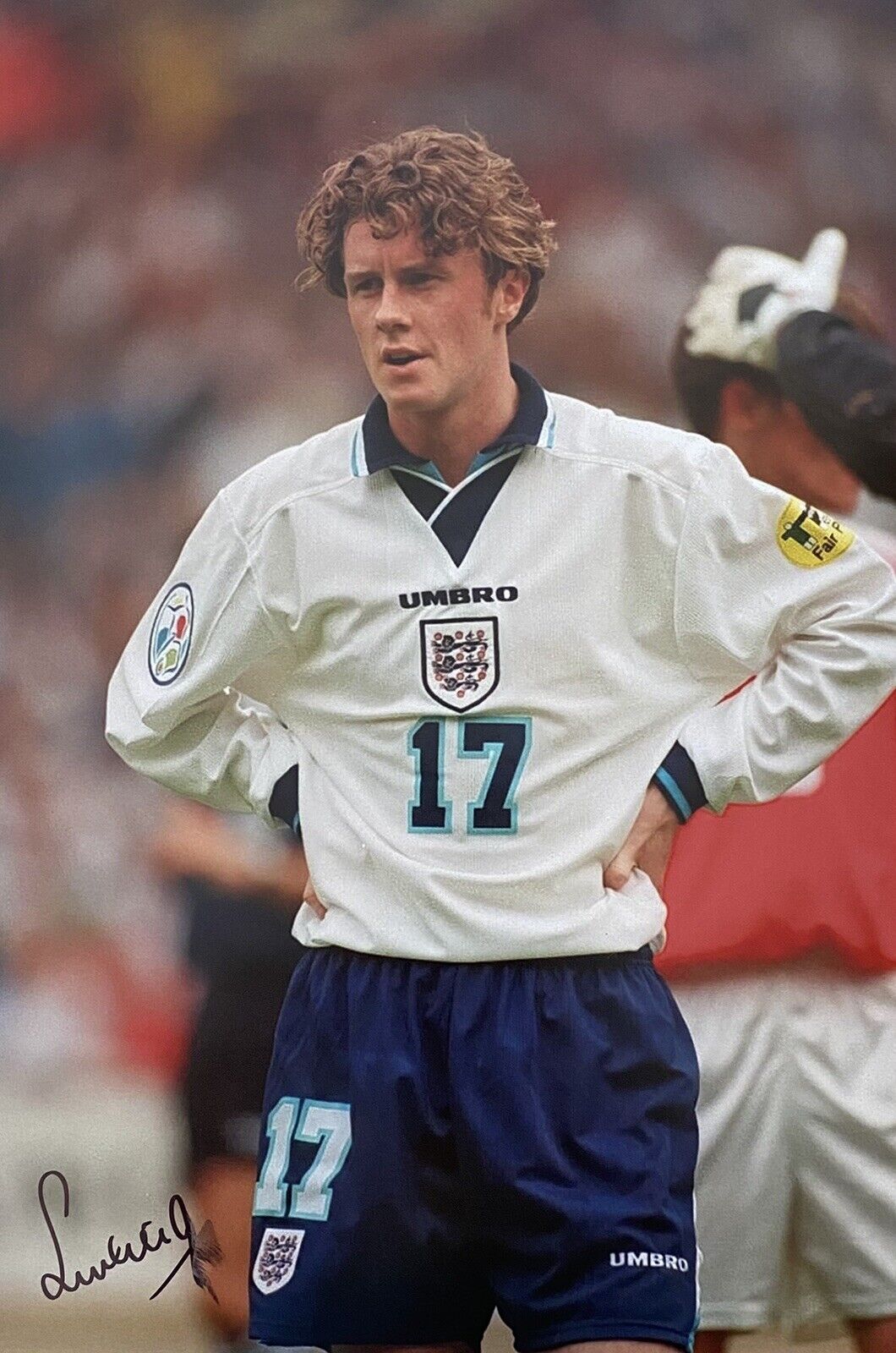 Steve McManaman Genuine Hand Signed England 12x8 Photo Poster painting, See Proof