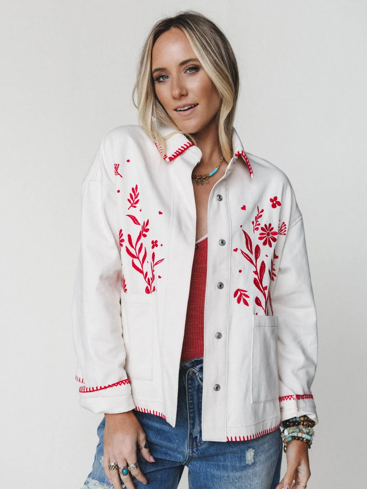 Spring Poems Jacket - Cream