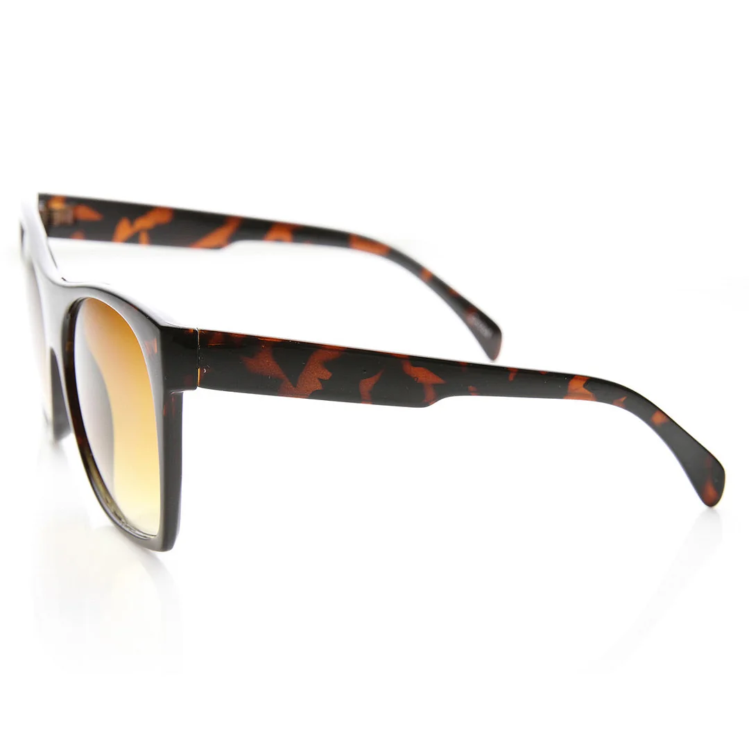 Womens Oversized High Temple Square Frame Cat Eye glasses