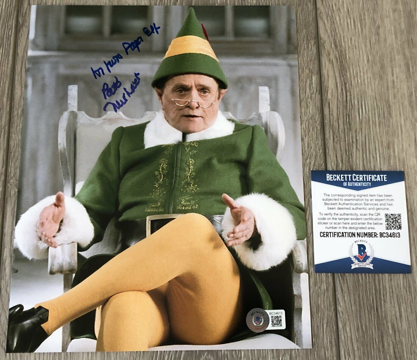 BOB NEWHART SIGNED AUTOGRAPH ELF 8x10 Photo Poster painting D w/PROOF & BECKETT BAS COA