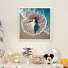 Beach Dress Girl-11CT Stamped Cross Stitch 45*45cm/17.72*17.72in
