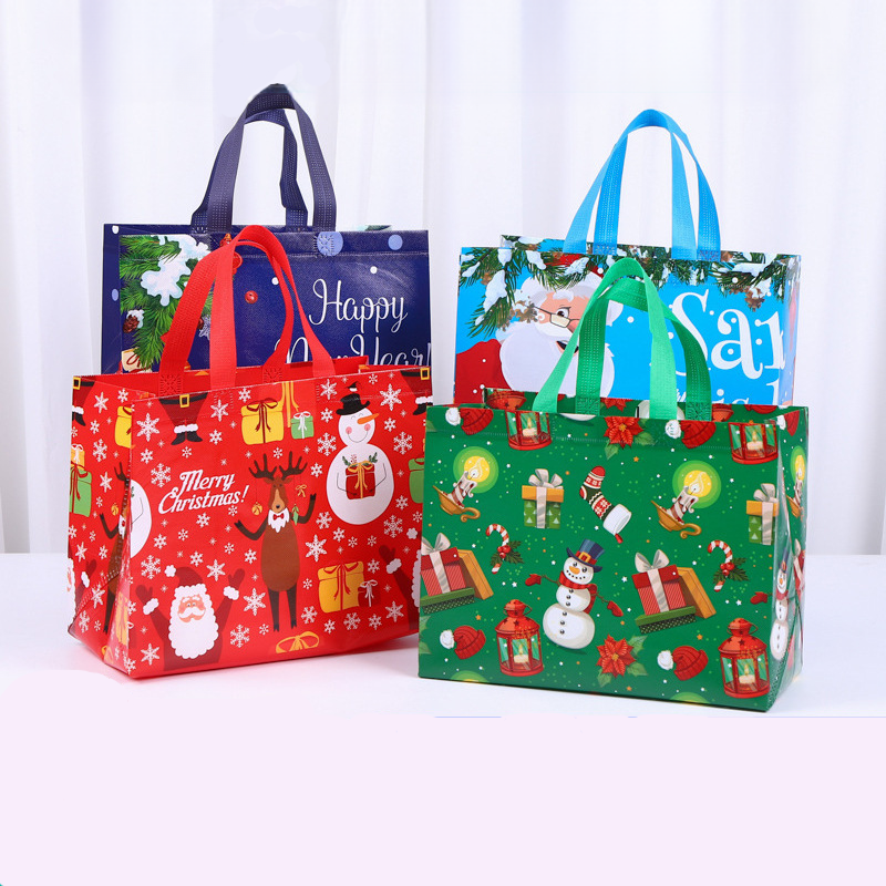Christmas Gift Bag Non-Woven Environmentally-friendly Laminated Bags