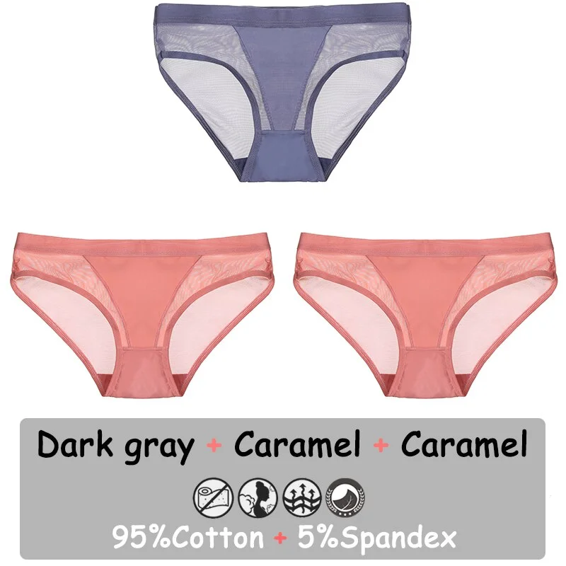 Billionm Seamless Panties Sexy Lingerie Mesh Female Underwear See-Through Underpants Low-Waist Briefs Girls Intimate Pantys