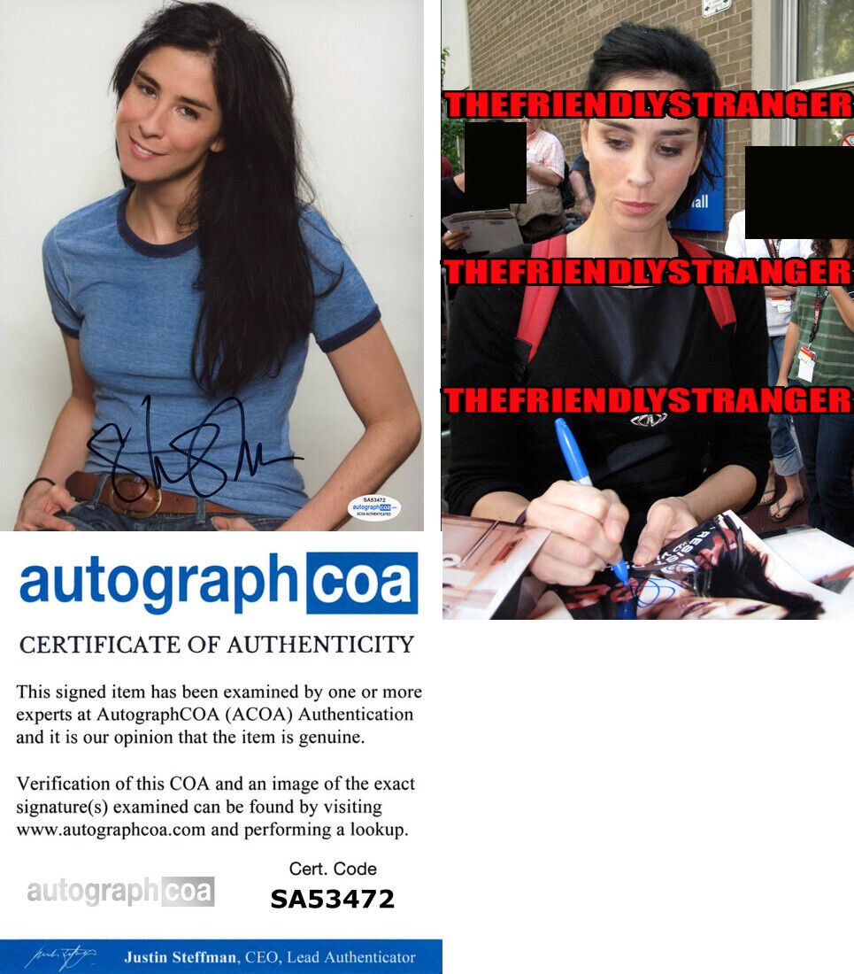 SARAH SILVERMAN signed Autographed 8X10 Photo Poster painting a PROOF - SEXY Hot ACOA COA